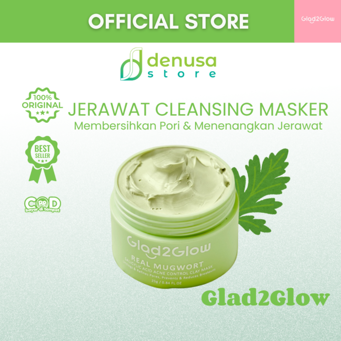 Glad2Glow Real Mugwort Salicylic Acid Acne Control Clay Mask 30gr