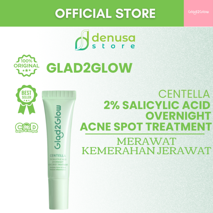 Glad2Glow Centella 2% Salicylic Acid Overnight Acne Spot Treatment 5gr