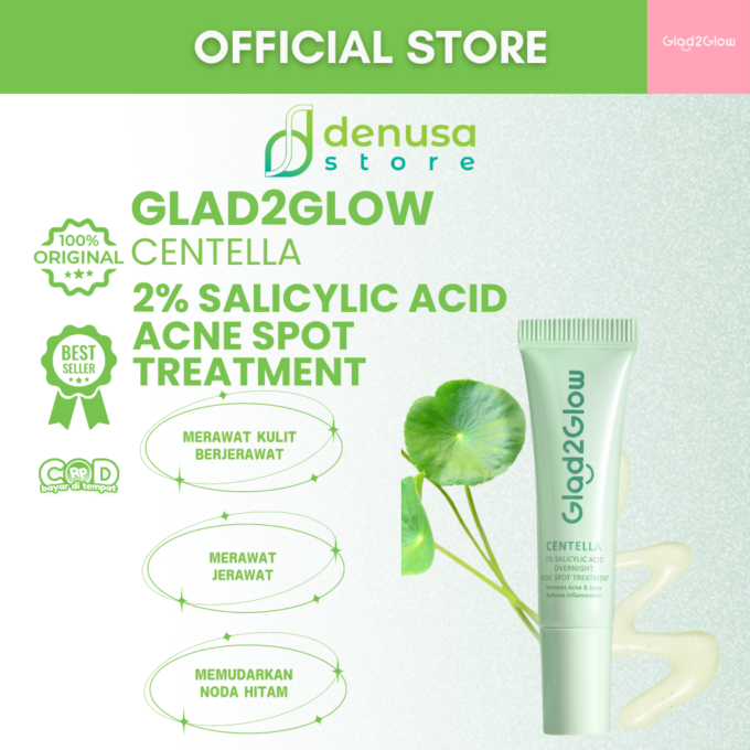 Glad2Glow Centella 2% Salicylic Acid Overnight Acne Spot Treatment 5gr