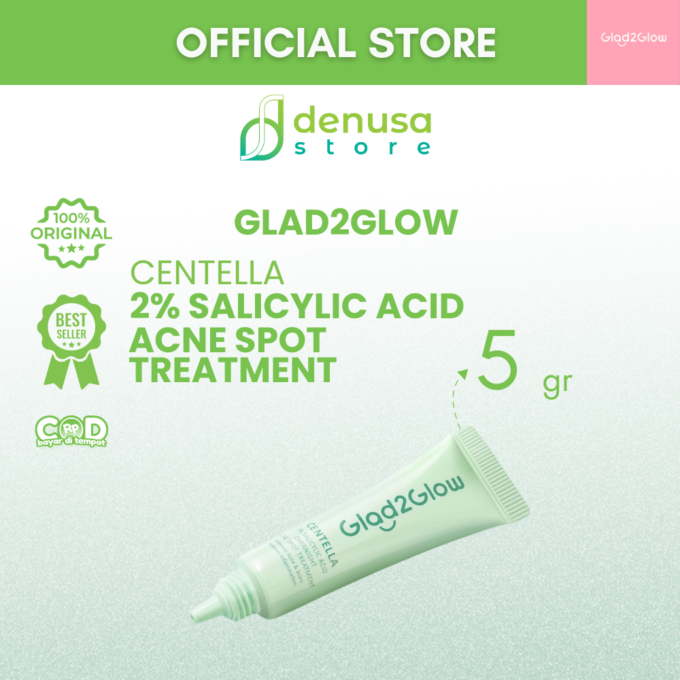 Glad2Glow Centella 2% Salicylic Acid Overnight Acne Spot Treatment 5gr