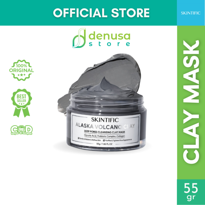 SKINTIFIC Alaska Volcano Clay Deep Pores Cleansing Clay Mask 55gr