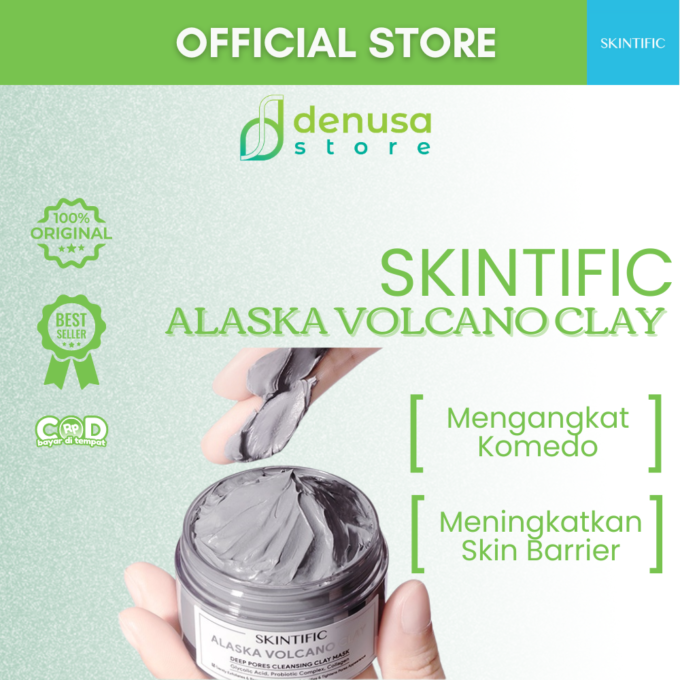 SKINTIFIC Alaska Volcano Clay Deep Pores Cleansing Clay Mask 55gr