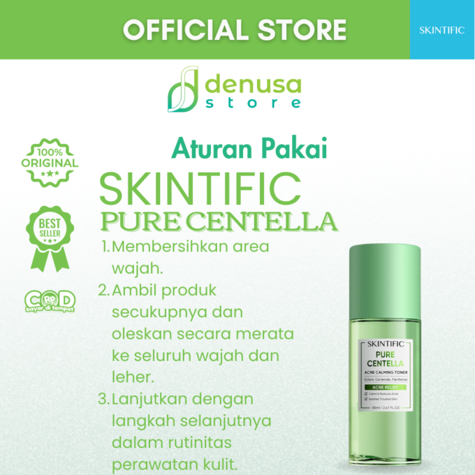 SKINTIFIC Pure Centella Acne Calming Toner 80ml