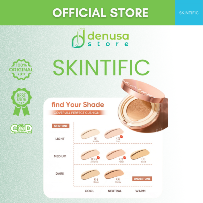 SKINTIFIC Cover All Perfect Cushion 01 Vanilla 11gr