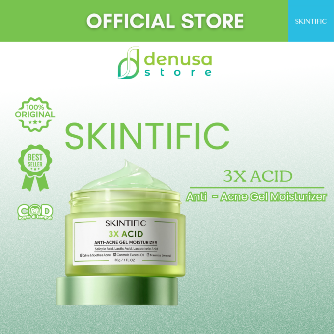 SKINTIFIC 3X Acid Anti Acne Gel Moisturizer 30gr