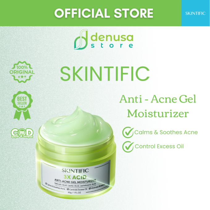 SKINTIFIC 3X Acid Anti Acne Gel Moisturizer 30gr