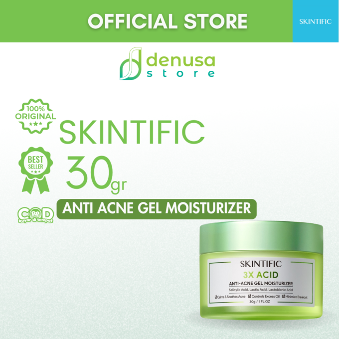 SKINTIFIC 3X Acid Anti Acne Gel Moisturizer 30gr