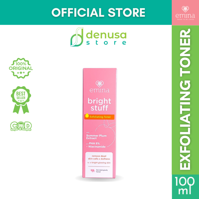 Emina Bright Stuff Exfoliating Toner 100ml