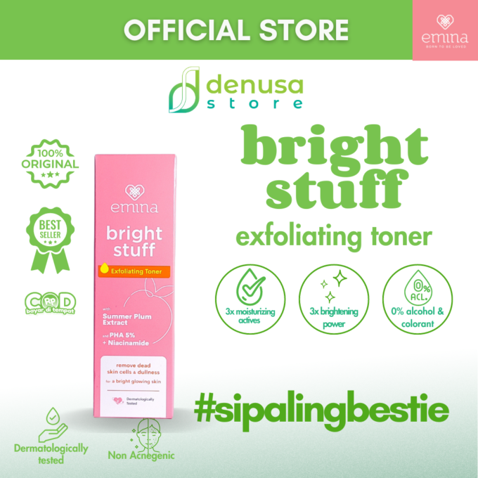 Emina Bright Stuff Exfoliating Toner 100ml