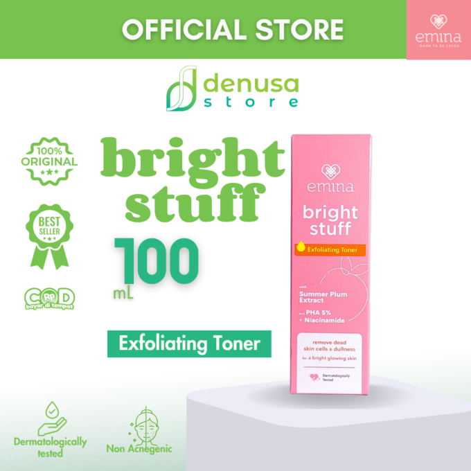 Emina Bright Stuff Exfoliating Toner 100ml