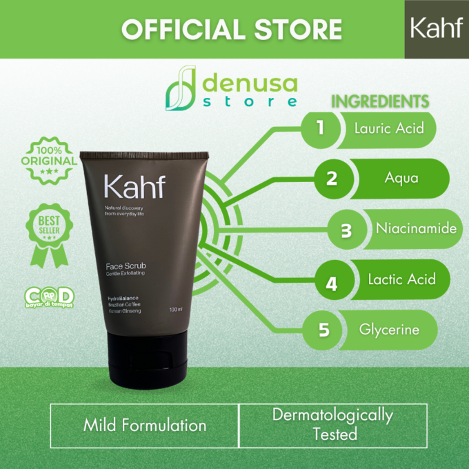 KAHF Face Scrub Gentle Exfoliating 100ml