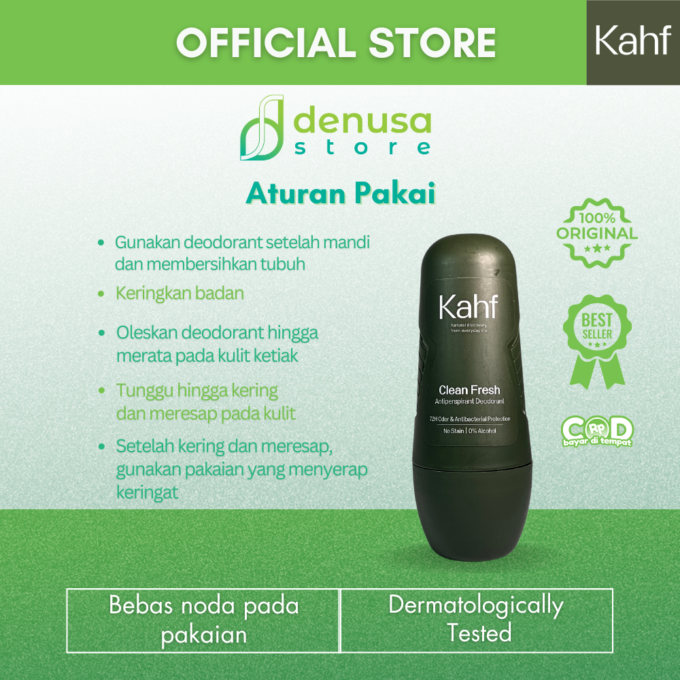 KAHF Clean Fresh Antiperspirant Deodorant Roll On 45ml