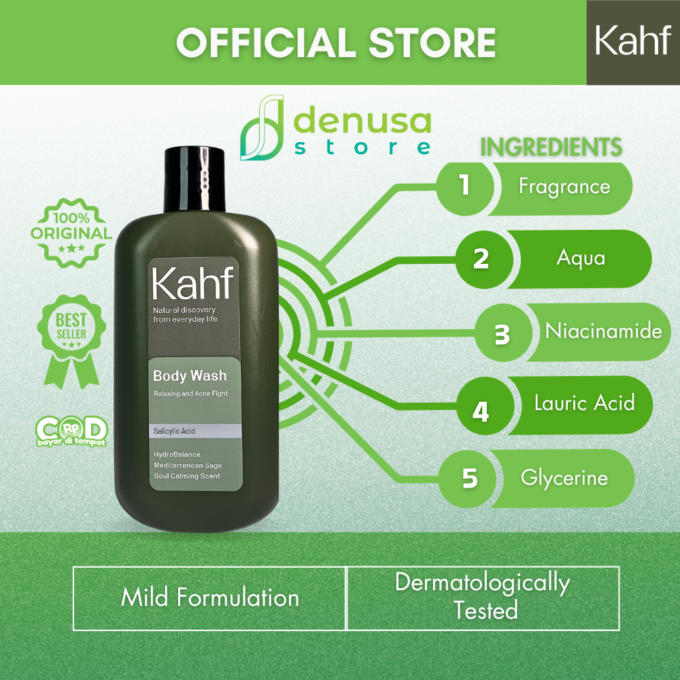 KAHF Body Wash Relaxing and Acne Fight 200ml