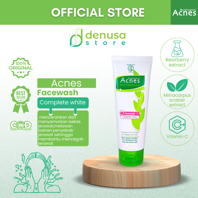 ACNES Natural Care Facewash Complete White 100 g