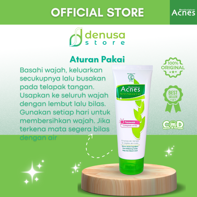 ACNES Natural Care Facewash Complete White 100 g