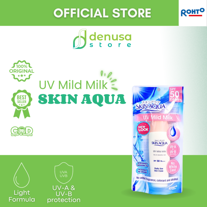 SKIN AQUA UV Mild Milk Dry to Sensitive Skin SPF 50 Pa++++ 40 g