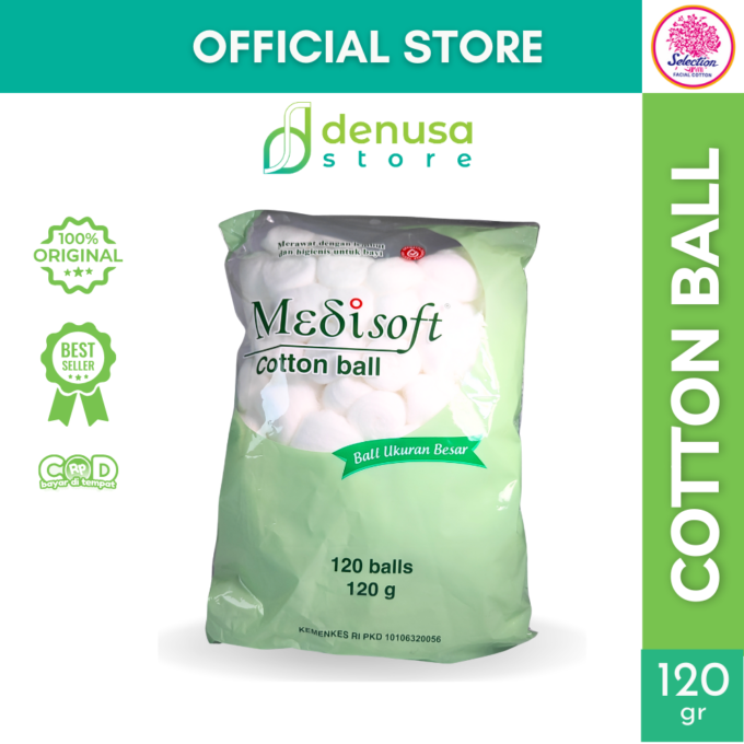 Medisoft Cotton Ball Besar 120 Balls 120g