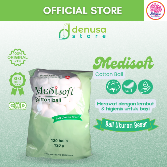 Medisoft Cotton Ball Besar 120 Balls 120g