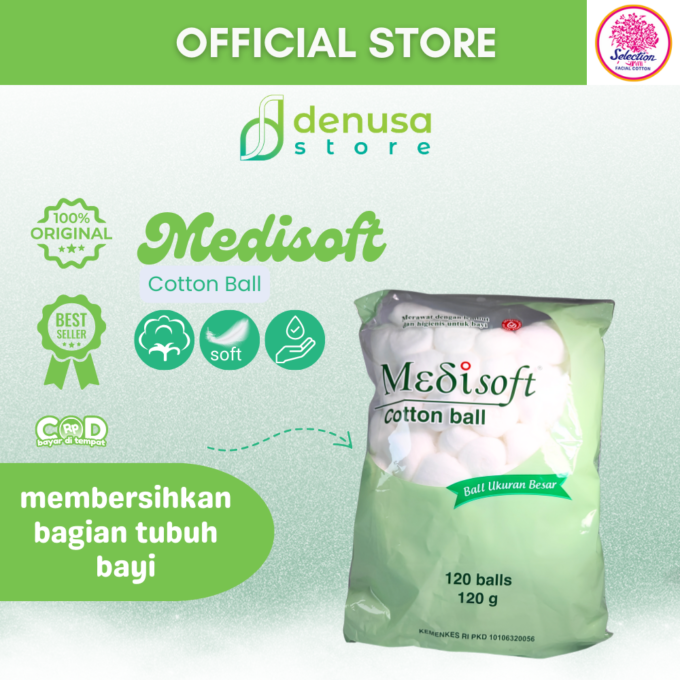 Medisoft Cotton Ball Besar 120 Balls 120g