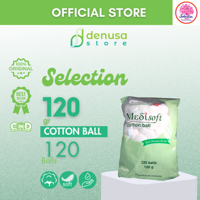 Medisoft Cotton Ball Besar 120 Balls 120g