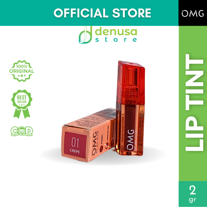 OMG OH MY GLAM Glassy Lip Tint 01 Crepe 2 g