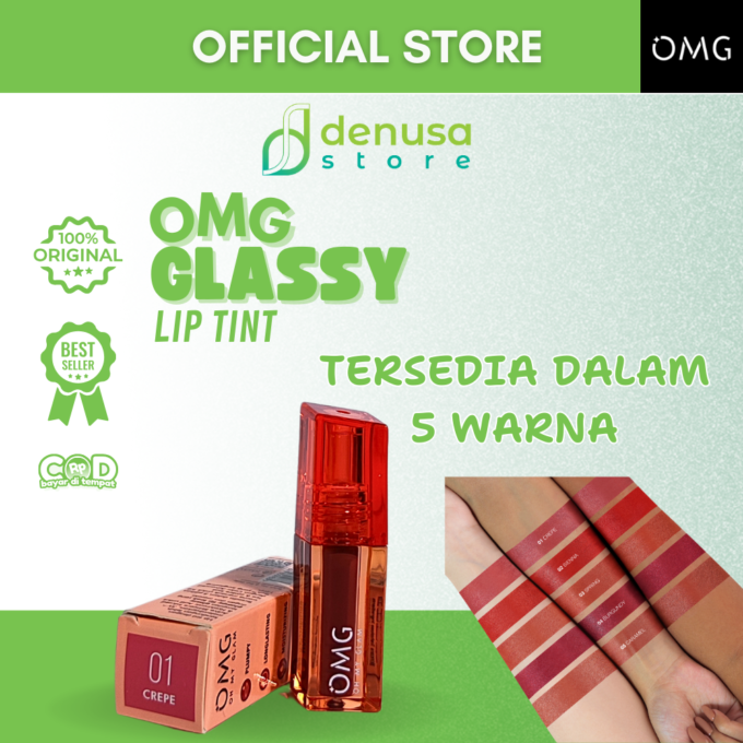 OMG OH MY GLAM Glassy Lip Tint 01 Crepe 2 g