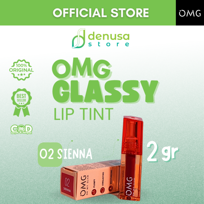 OMG OH MY GLAM Glassy Lip Tint 02 Sienna 2 g