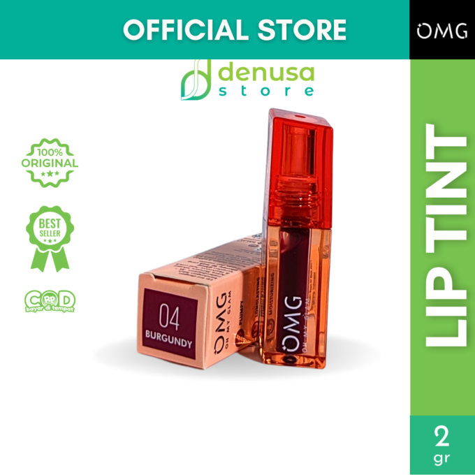 OMG OH MY GLAM Glassy Lip Tint 04 Burgundy 2 g