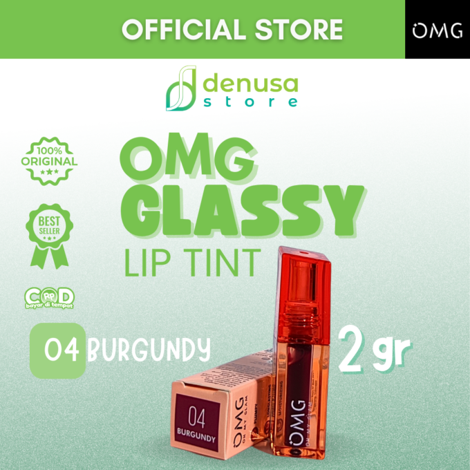 OMG OH MY GLAM Glassy Lip Tint 04 Burgundy 2 g