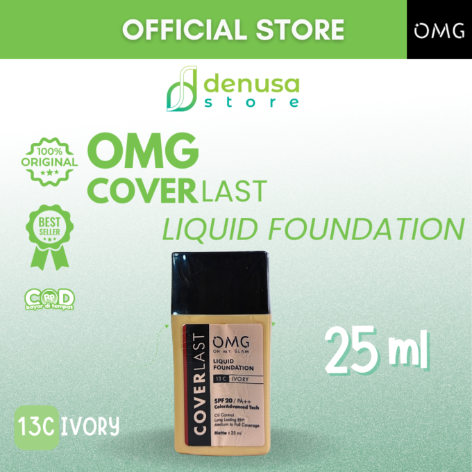 OMG OH MY GLAM Coverlast Liquid Foundation 13 C Ivory