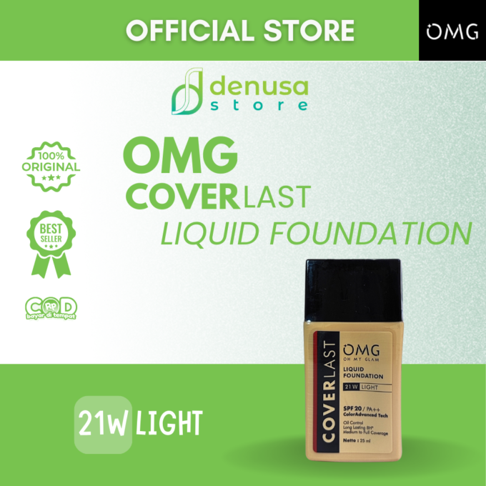 OMG OH MY GLAM Coverlast Liquid Foundation 21 W Light