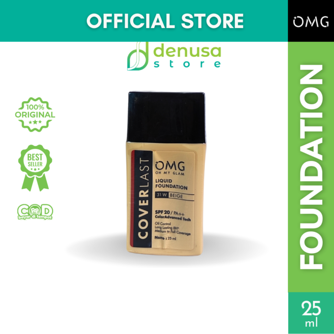 OMG OH MY GLAM Coverlast Liquid Foundation 31 W Beige