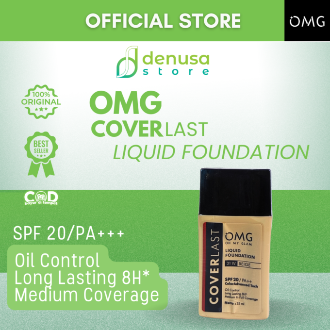 OMG OH MY GLAM Coverlast Liquid Foundation 31 W Beige