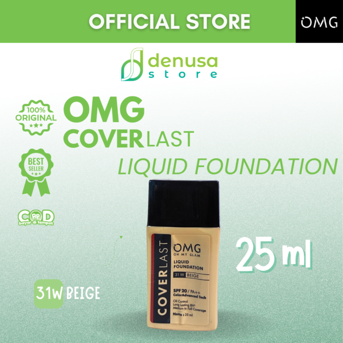 OMG OH MY GLAM Coverlast Liquid Foundation 31 W Beige