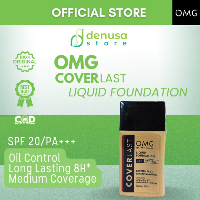 OMG OH MY GLAM Coverlast Liquid Foundation 32 N Natural