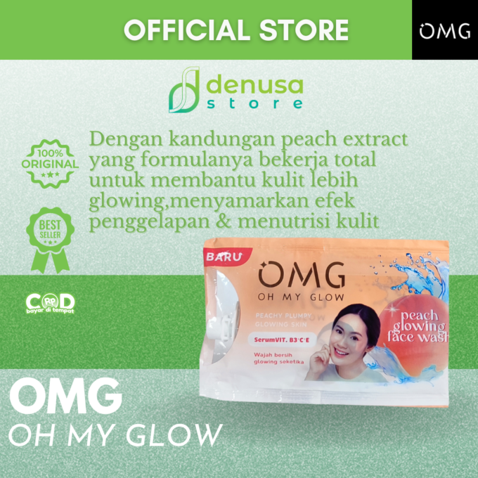 OMG OH MY GLOW Peach Glowing Face Wash 9 g