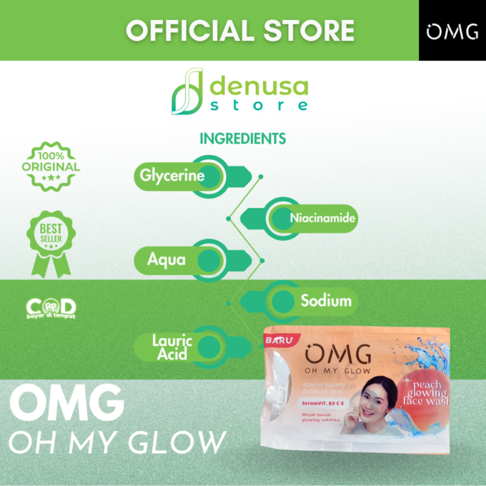 OMG OH MY GLOW Peach Glowing Face Wash 9 g