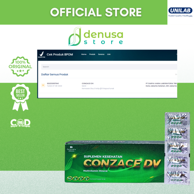Conzace DV Multivitamin Mineral 1 kotak 30 kapsul lunak