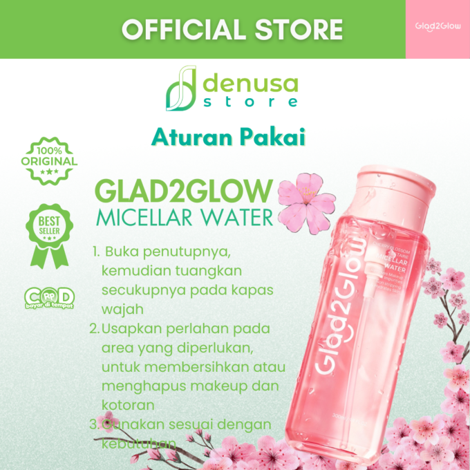 Glad2Glow Cherry Blossom Betaine Micellar Water 300ml