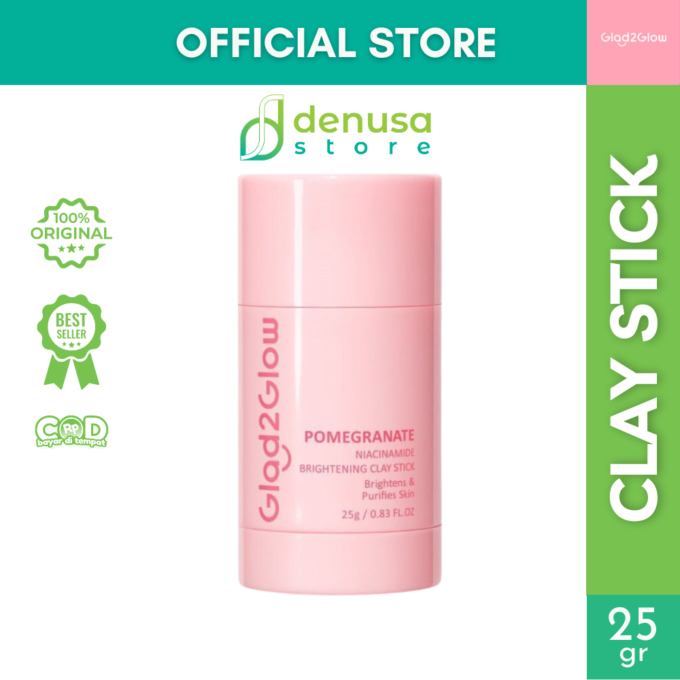 Glad2Glow Pomegranate Niacinamide Brightening Clay Stick 25g