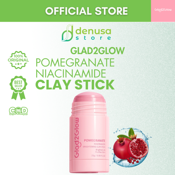 Glad2Glow Pomegranate Niacinamide Brightening Clay Stick 25g