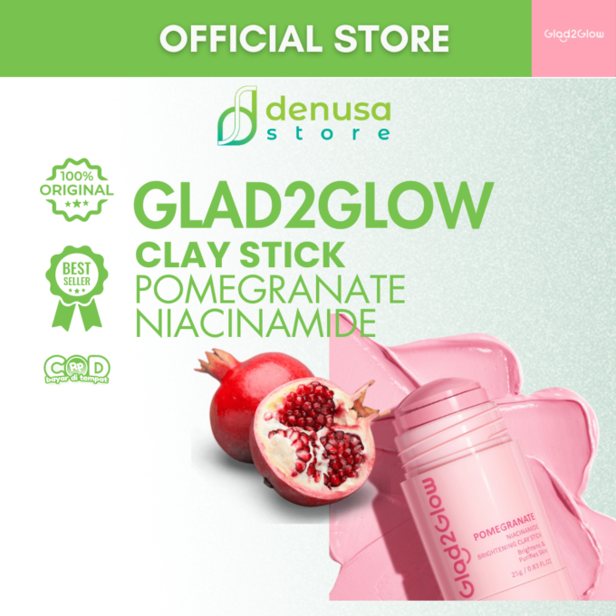 Glad2Glow Pomegranate Niacinamide Brightening Clay Stick 25g