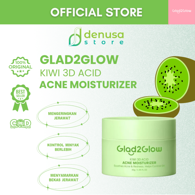 Glad2Glow Kiwi 3D Acid Acne Moisturizer 30g