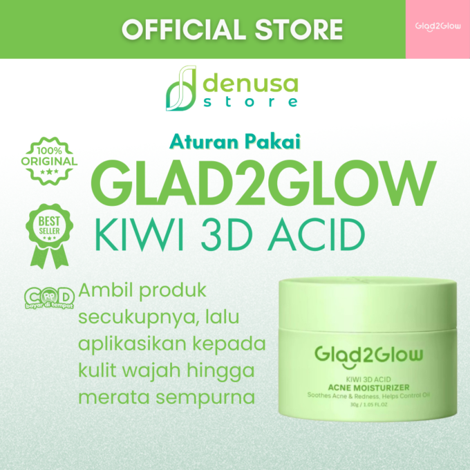 Glad2Glow Kiwi 3D Acid Acne Moisturizer 30g