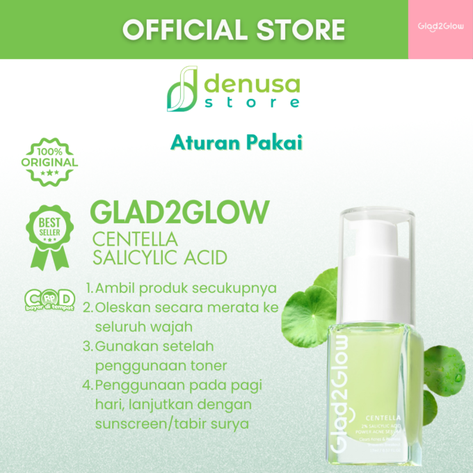 Glad2Glow Centella Salicylic Acid Power Acne Serum 17ml