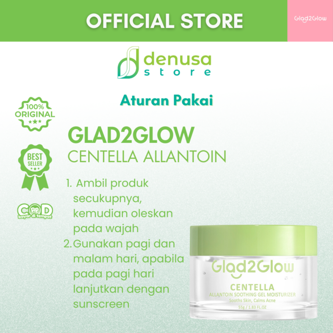 Glad2Glow Centella Allantoin Soothing Gel Moisturizer 55gr