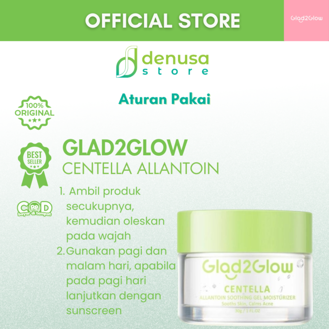 Glad2Glow Centella Allantoin Soothing Gel Moisturizer 30gr