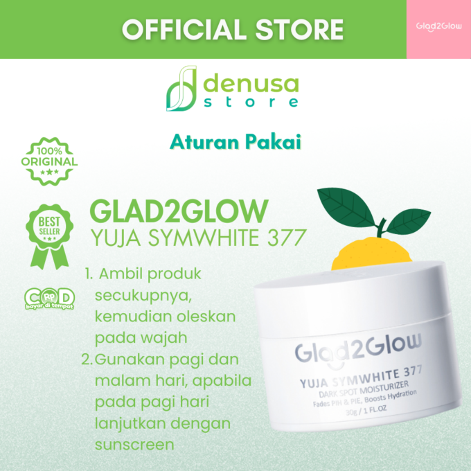 Glad2Glow Yuja Symwhite 377 Dark Spot Moisturizer 30gr