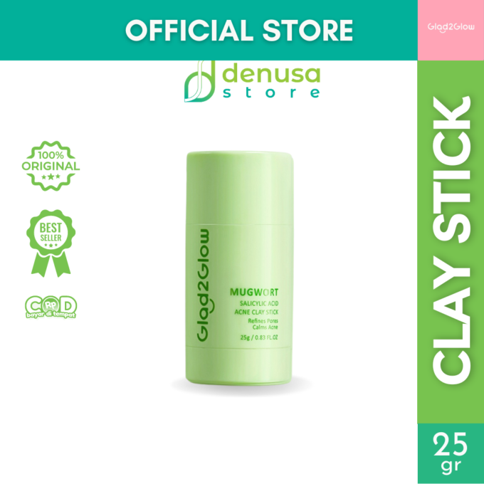 Glad2Glow Mugwort Salicylic Acid Acne Clay Stick 25gr