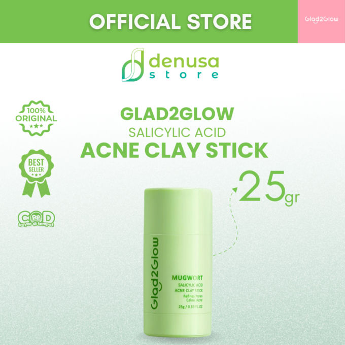 Glad2Glow Mugwort Salicylic Acid Acne Clay Stick 25gr